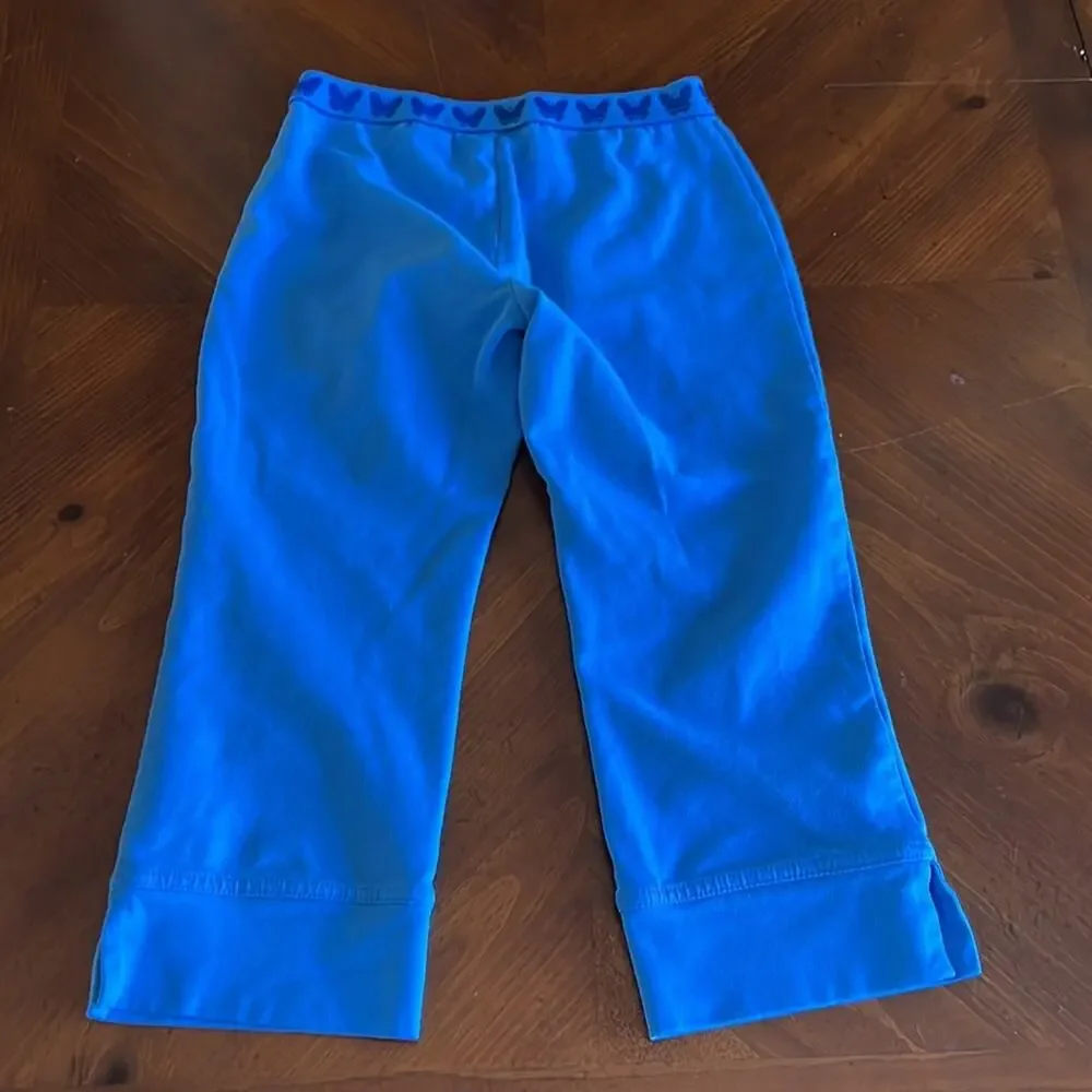 The Children’s Place 6X/7 Blue Knit Capri Pants Butterfly Waistband